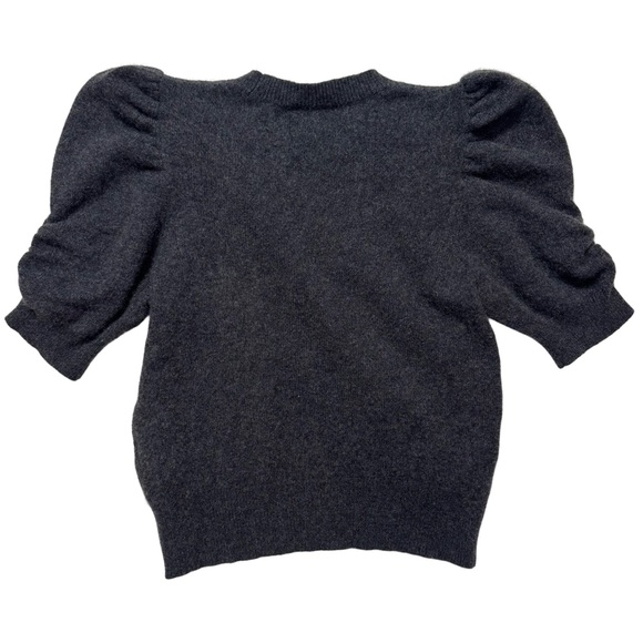 FRAME Ruched Sleeve Cashmere Sweater - Picture 10 of 15